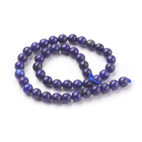 BeadsBalzar Beads & Crafts (BG4737) Natural Lapis Lazuli Beads Strands, Dyed, Round  4MM