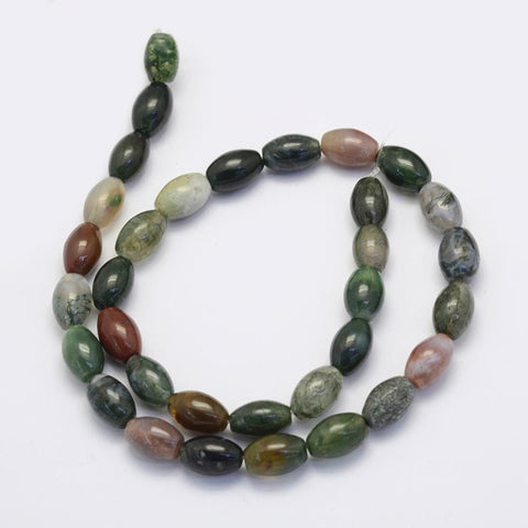 BeadsBalzar Beads & Crafts (BG5460) Natural Indian Agate Beads Strands, Oval, 8MM (1 STR)
