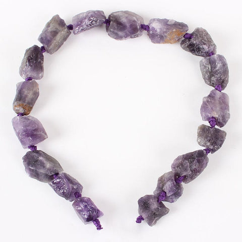 BeadsBalzar Beads & Crafts (BG6363A) Natural Gemstone Amethyst Rough Nuggest BeadS 13~40m