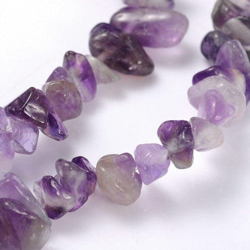 BeadsBalzar Beads & Crafts (BG6464A) Natural Amethyst Chips, Purple about 5~9mm long, about 33