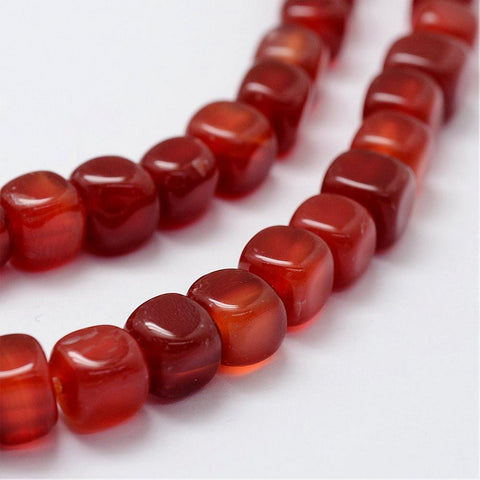 BeadsBalzar Beads & Crafts (BG6692E) Natural Agate Beads Strands, Dyed, Cube, Brown Size: about 9~10mm long, 9~10mm wide, hole: 1.5mm