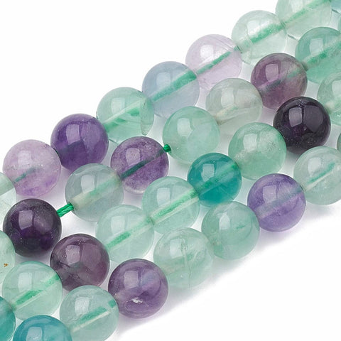 BeadsBalzar Beads & Crafts (BG6736A) Natural Fluorite Beads Strands, Round 4mm in diameter