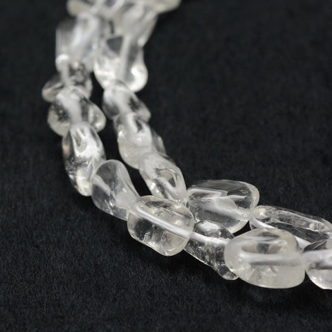 BeadsBalzar Beads & Crafts (BG7283) Natural Quartz Crystal Beads Strands, Nuggets Size: about 4~8mm