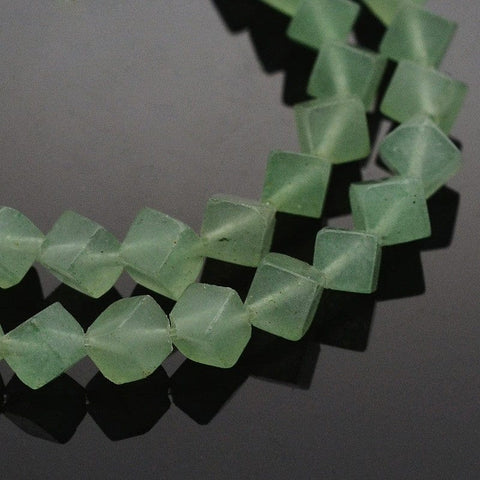 BeadsBalzar Beads & Crafts (BG8275-38) Cube Natural Green Aventurine Beads Strands 5x6x5mm (1 STR)
