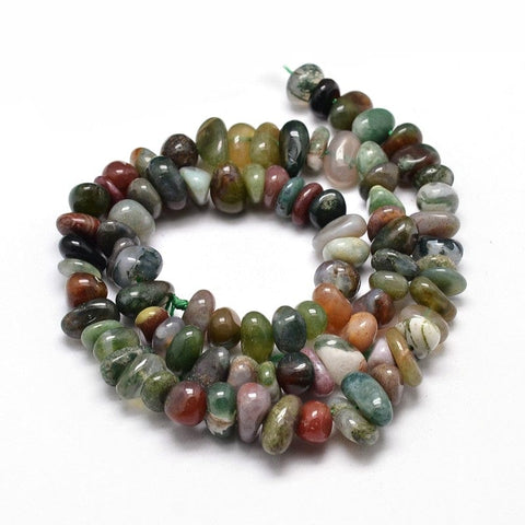 BeadsBalzar Beads & Crafts (BG8354-106) Natural Indian Agate Chip Beads Strands Size: about 4~12mm (1 STR)