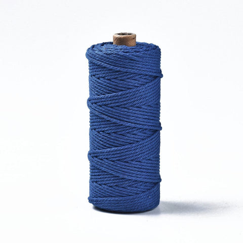 BeadsBalzar Beads & Crafts BLUE (CC7935-31) (CC7935-X) Cotton String Threads, Macrame Cord, 3mm (100m)/roll.