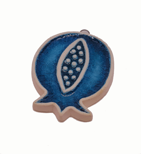 BeadsBalzar Beads & Crafts Blue (GP4493) Ceramic Pomegranate (+Colors)