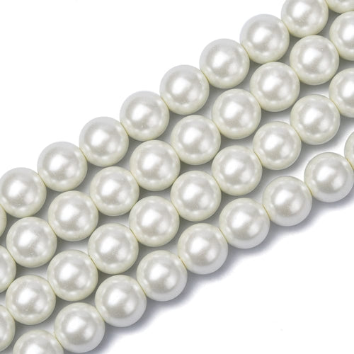 BeadsBalzar Beads & Crafts BP8234-RB001) Eco-Friendly Glass Pearl Bead Strands, Round, Dyed, 14mm (1 STR)