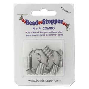 BeadsBalzar Beads & Crafts (BS44COMBO) BEAD STOPPER COMBO PACK 4REG+4MINI