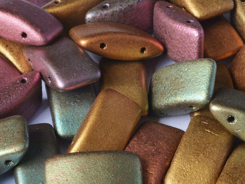 BeadsBalzar Beads & Crafts (CB-01620) CARRIER BEAD 9 X 17 MM ANCIENT GOLD