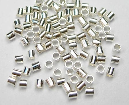 BeadsBalzar Beads & Crafts (CB4363) Economy Brass Crimp beads 1,5mm Silver (5 GMS)
