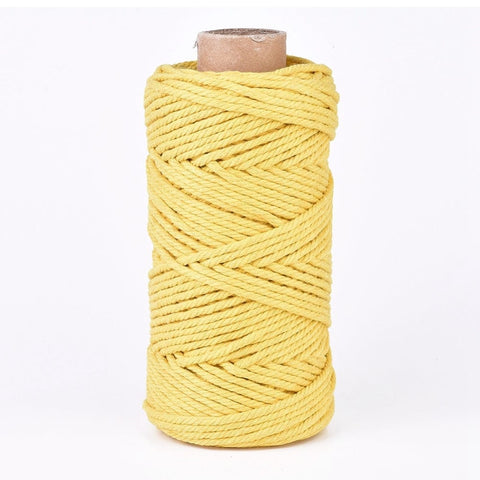 BeadsBalzar Beads & Crafts (CC7935-X) Cotton String Threads, Macrame Cord, 3mm (100m)/roll.