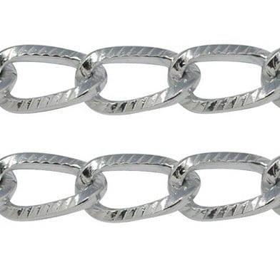 BeadsBalzar Beads & Crafts (CH4550A) Aluminum Twisted Chains Curb Chains 21MM