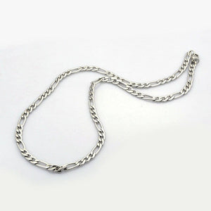 BeadsBalzar Beads & Crafts (CH4596) Trendy Unisex 304 Stainless Steel Figaro Chain Necklaces