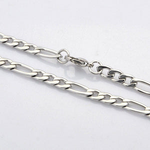 BeadsBalzar Beads & Crafts (CH4596) Trendy Unisex 304 Stainless Steel Figaro Chain Necklaces