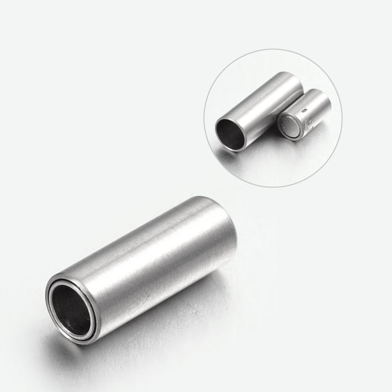 BeadsBalzar Beads & Crafts (CL4593) 304 Stainless Steel Magnetic Clasps, Column, Stainless Steel Color