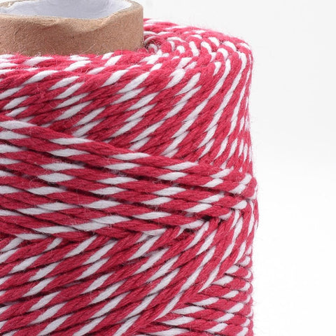 BeadsBalzar Beads & Crafts (CM7911-50) Cotton Cords, Macrame Cord, Red 1.5~2mm 50yards/roll