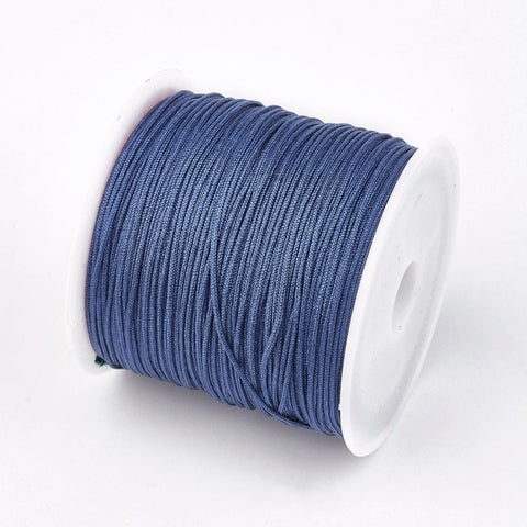 BeadsBalzar Beads & Crafts CORNFLOWER BLUE (NT7060-09) (NT7060-X) Nylon Thread, Creamy White/Lt.yellow 0.8mm (45m/roll)