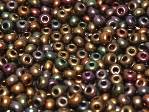 BeadsBalzar Beads & Crafts (CSB11-01640) CZECH SEED BEADS 11-0 PURPLE IRIS GOLD  (25 GMS)