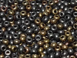 BeadsBalzar Beads & Crafts (CSB11-01670) CZECH SEED BEADS 11-0 ZINC IRIS  (25 GMS)