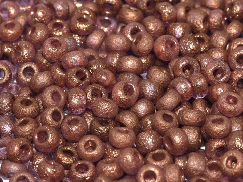 BeadsBalzar Beads & Crafts (CSB6-00030-14415E) CZECH SEED BEADS 6/0 CRYSTAL ETCHED BRONZE (25 GMS)
