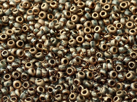 BeadsBalzar Beads & Crafts (CSB6-00030-27180) CZECH SEED BEADS 6/0 CRYSTAL ETCHED CAPRI GOLD FULL (25 GMS)