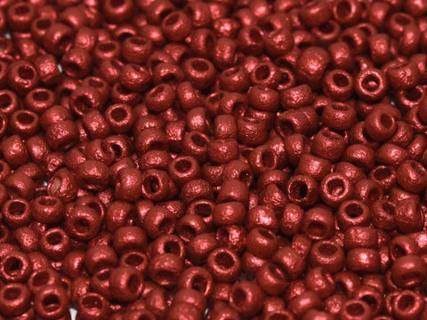 BeadsBalzar Beads & Crafts (CSB8-01890E) CZECH SEED BEADS 8/0 ETCHED LAVA RED (25 GMS)
