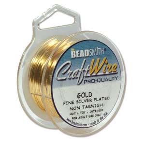 BeadsBalzar Beads & Crafts (CW18R-GL-4) COPPER CRAFT WIRE 18GA ROUND 4YD SPL NON TARNISH GOLD