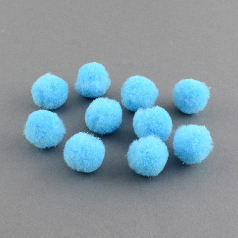 BeadsBalzar Beads & Crafts CYAN (PM2083X) Pom Pom Yarn Pom Pom Balls, HotPink Size: about 10mm (100 PCS)
