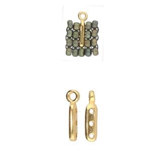 BeadsBalzar Beads & Crafts (CYM-M80-012225-GP) ZAKROS-8-0 BEAD ENDING 24K GOLD PLATE (4 PCS)