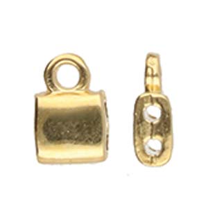 BeadsBalzar Beads & Crafts (CYM-TL-012539-GP) CYMBAL PIPERI-TILA BEAD ENDING 24K GOLD PLATE (4 PCS)