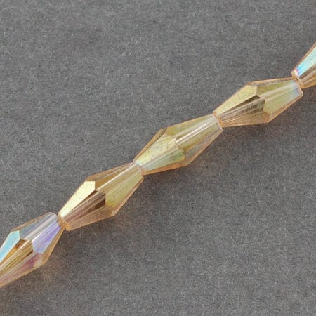 BeadsBalzar Beads & Crafts DARK KHAKI (BE7808-17) (BE7808-X) Electroplate Glass Beads Strands, Bicone, 8x4mm