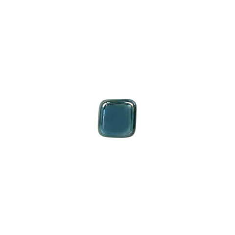 BeadsBalzar Beads & Crafts DARK PETROL (GC7352F) (GC7352-X) Enamel-Glazed Ceramic Slider Cube 6.5mm (Ø2.1mm) (6 PCS)