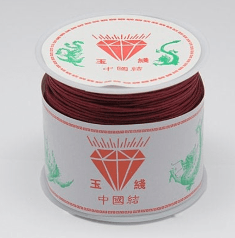 BeadsBalzar Beads & Crafts DARK RED (NC2-03) (NC2-X) Nylon cord 45m roll 0,8mm  (45 METS)