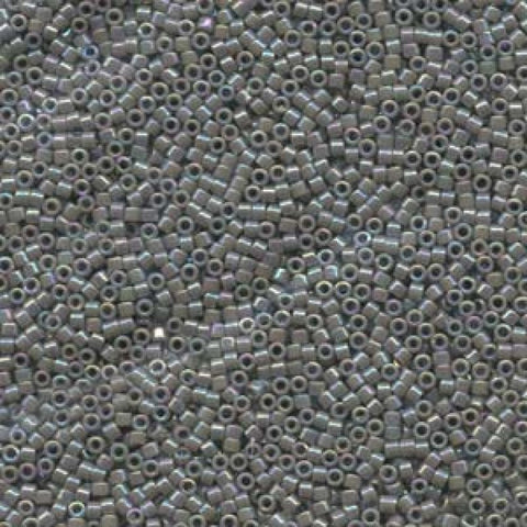 BeadsBalzar Beads & Crafts (DB-0168) Miyuki Delica 11-0 Opaque Grey AB