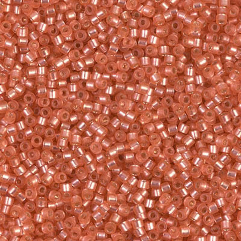 BeadsBalzar Beads & Crafts (DB-0684) MIYUKI DELICA 11/0 DYED SEMI-FROSTED SILVERLINED WATERMELON (5 GMS)