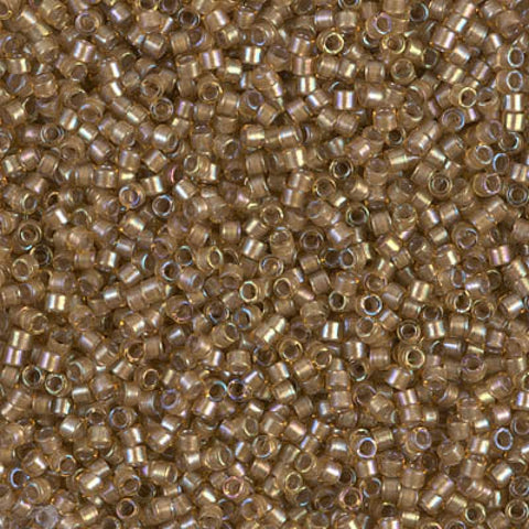 BeadsBalzar Beads & Crafts (DB0288) MIYUKI DELICA 11/0 WHITE LINED SAFFRON AB (5 GMS)
