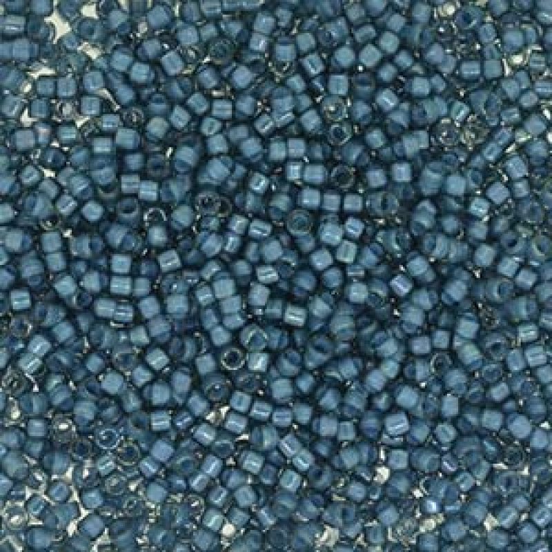 BeadsBalzar Beads & Crafts (DB2384) MIYUKI DELICA 11/0 FANCY LINED TEAL DK BLUE (5 GMS)