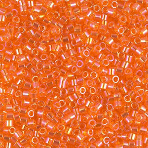 BeadsBalzar Beads & Crafts (DBM-0151) MIYUKI DELICA 10/0 TRANSPARENT TANGERINE AB (5 GMS)