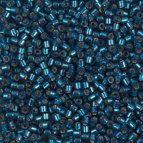 BeadsBalzar Beads & Crafts (DBM-0608) MIYUKI DELICA 10-0 SILVER LINED BLUE ZIRCON DYED (5 GRAMS)