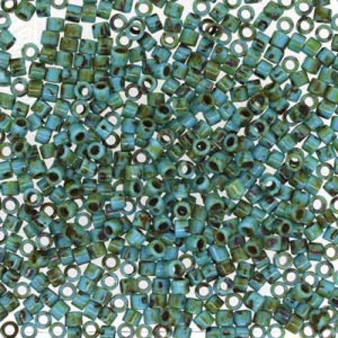 BeadsBalzar Beads & Crafts (DBM-2264) MIYUKI DELICA 10-0 OPAQUE TURQ BLUE PICASSO (5 GMS)