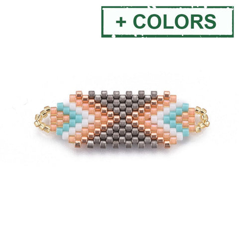 BeadsBalzar Beads & Crafts (EB8256-X) MIYUKI & TOHO Handmade Japanese Seed Beads Links, 35~36.5mm  (1 PC)