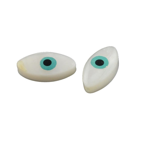 BeadsBalzar Beads & Crafts (EE4240) Shell Evil eye Slider (3 PCS)