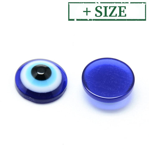 BeadsBalzar Beads & Crafts (EE4431-X) Resin Evil Eye Cabochon (+/- 50 pieces)