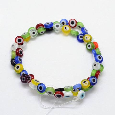 BeadsBalzar Beads & Crafts (EY3491B) 10mm Evil Eye Lampwork Glass Mix (20 PCS)