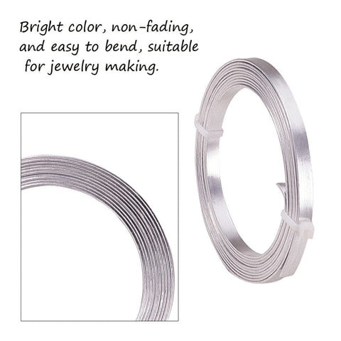 BeadsBalzar Beads & Crafts Flat Aluminium wire (AW3498)
