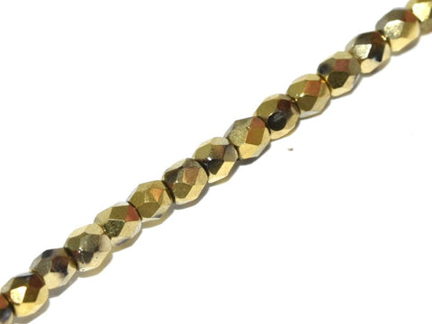 BeadsBalzar Beads & Crafts (FP3-00030-26440) STRANDS FIRE POLISHED 3 MM CRYSTAL AMBER FULL