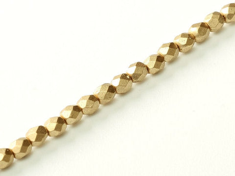 BeadsBalzar Beads & Crafts (FP3-01710) STRANDS FIRE POLISHED 3 MM AZTEC GOLD