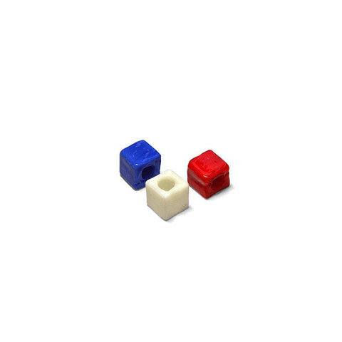 BeadsBalzar Beads & Crafts (GC6506X) Crystal Bead Cube 12mm (Ø6mm) (3 PCS-CHOOSE COLOR)