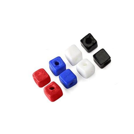 BeadsBalzar Beads & Crafts (GC6507X) Glass Bead Cube 10mm (Ø 4mm) (3 PCS-CHOOSE COLOR)